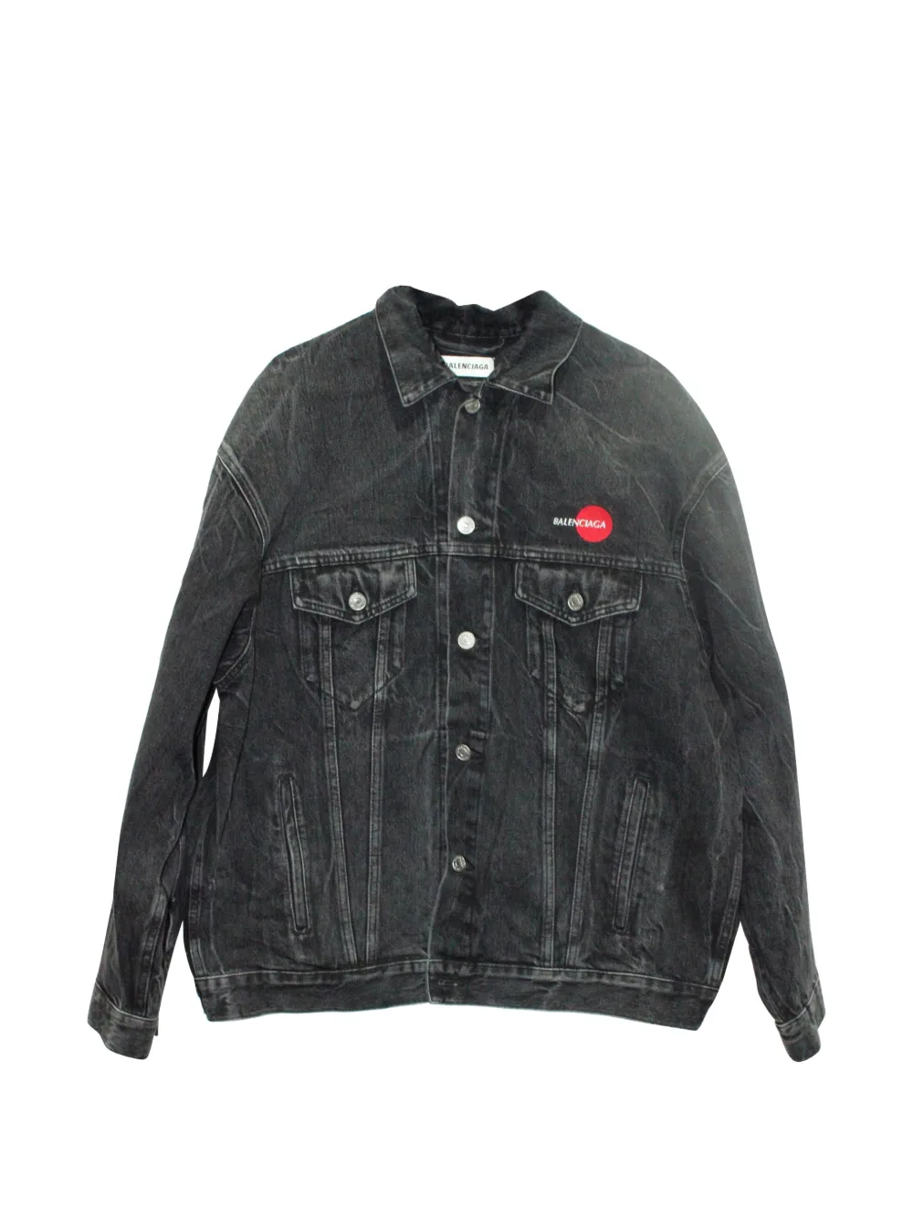 Balenciaga Pre-Owned Uniform oversized denim jacket - Nero