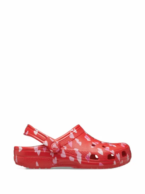 Crocs Classic heart-print mules