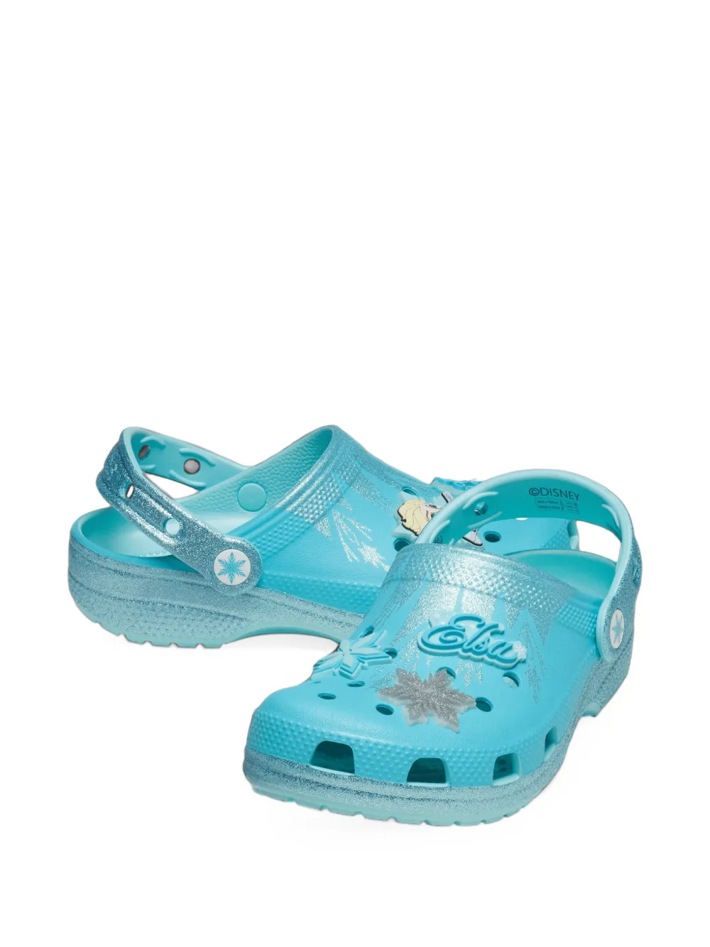 Crocs Kids 디즈니 클래식 프로즌 엘사 글리터 샌들