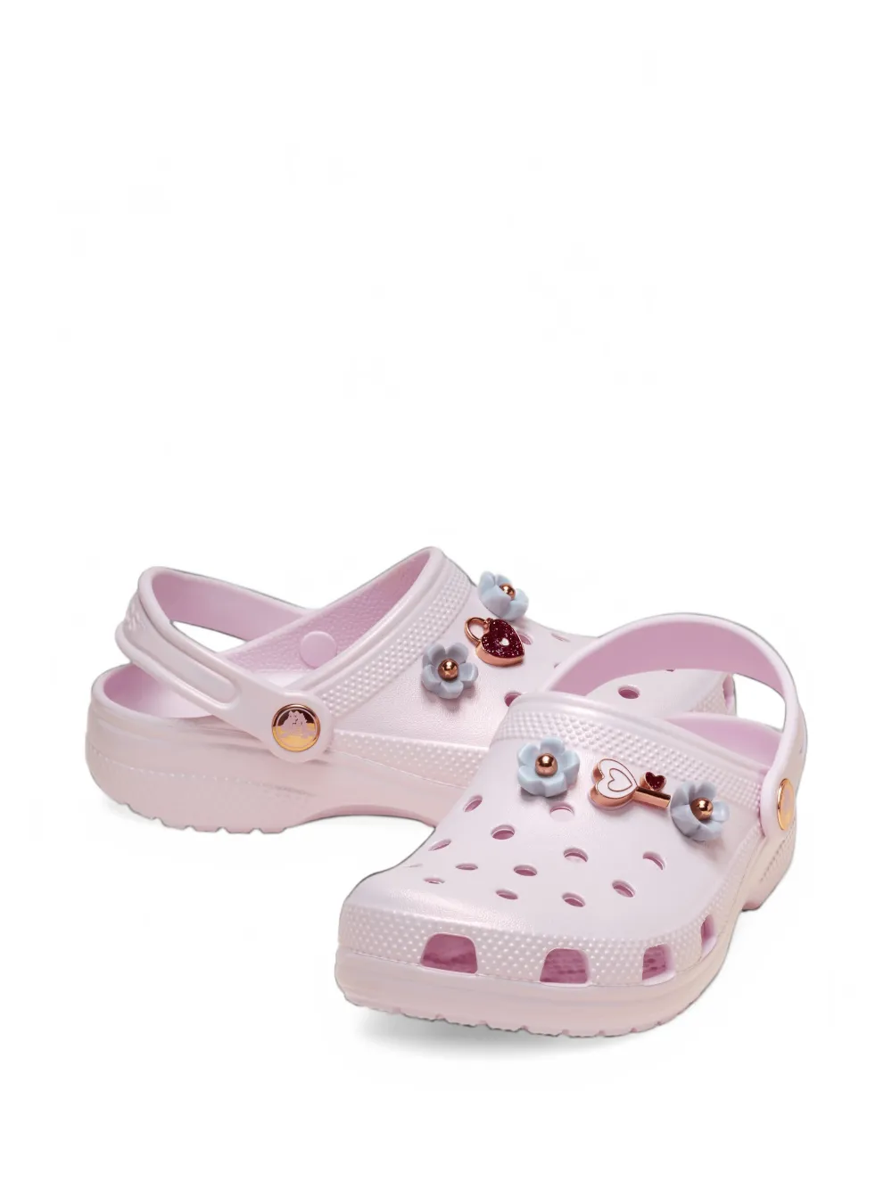 Crocs Kids 클래식 아이리데센트 참 GS 클로즈드 토 샌들