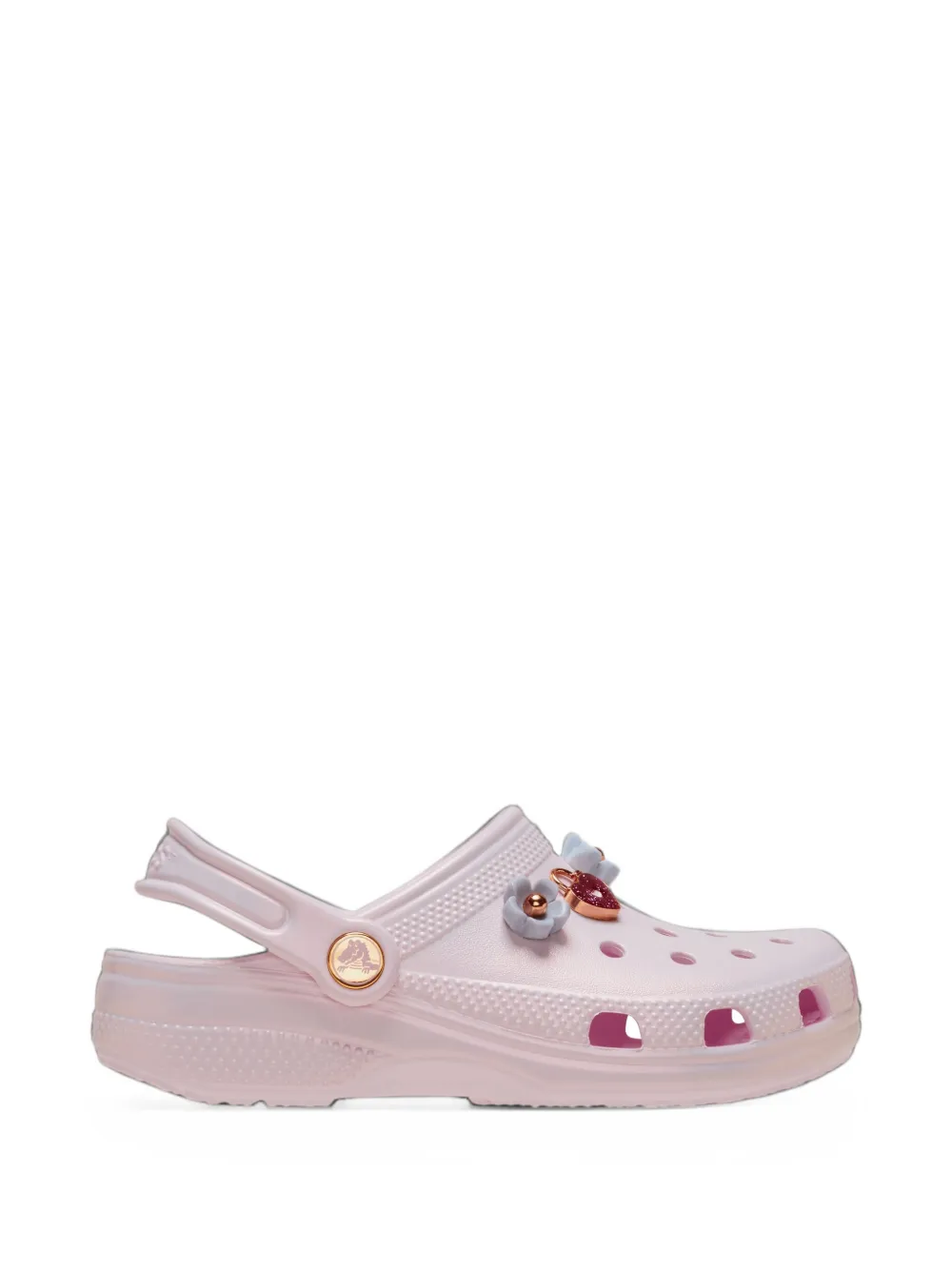 Crocs Kids 클래식 아이리데센트 참 GS 클로즈드 토 샌들