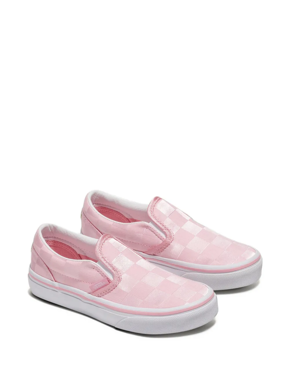 Vans Kids Classic Slip-On checkered sneakers - Rosa