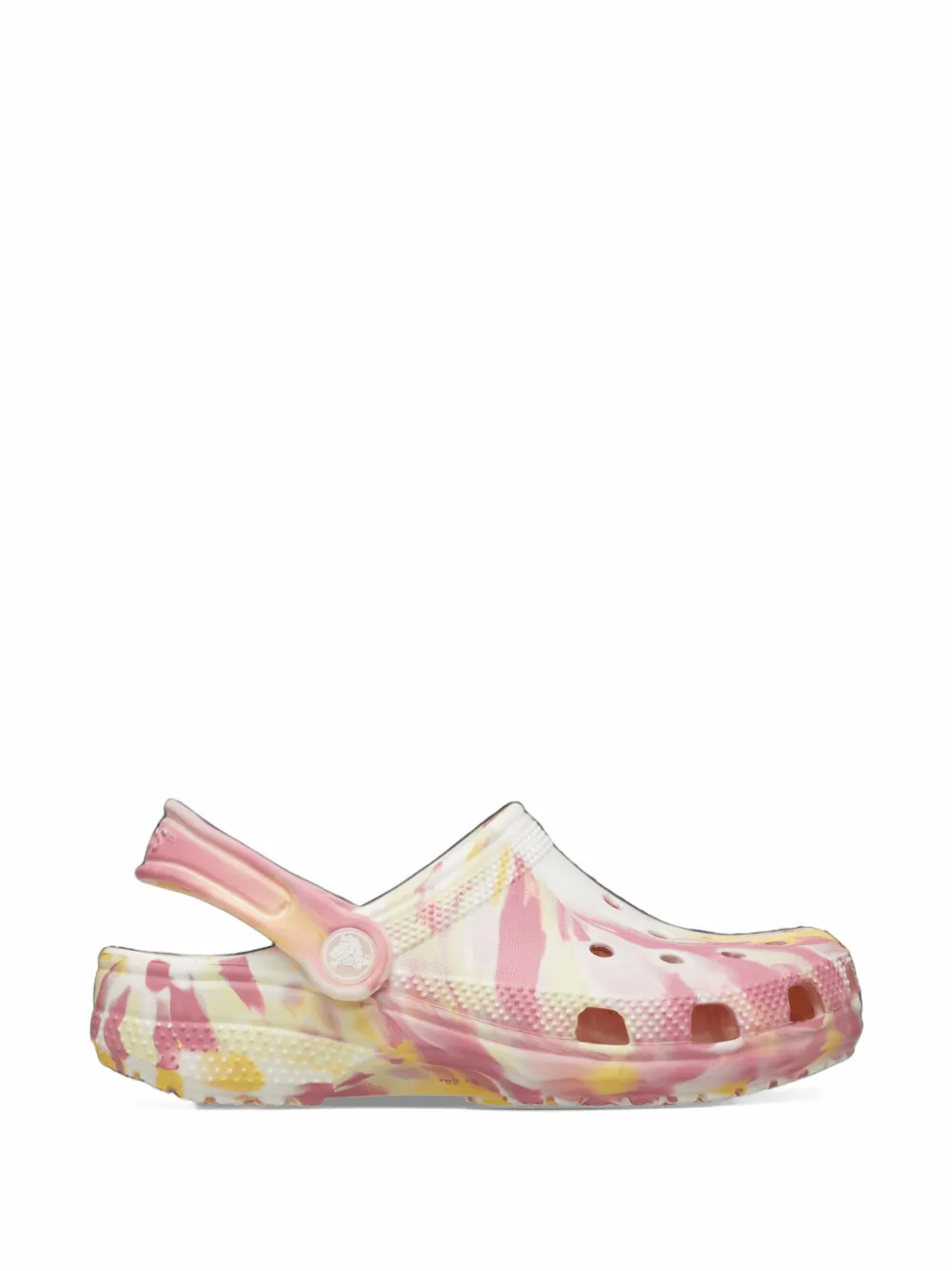 Crocs Kids Classic marbled closed-toe sandals - White