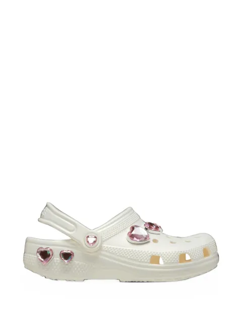 Crocs Classic Iridescent heart-charm clogs