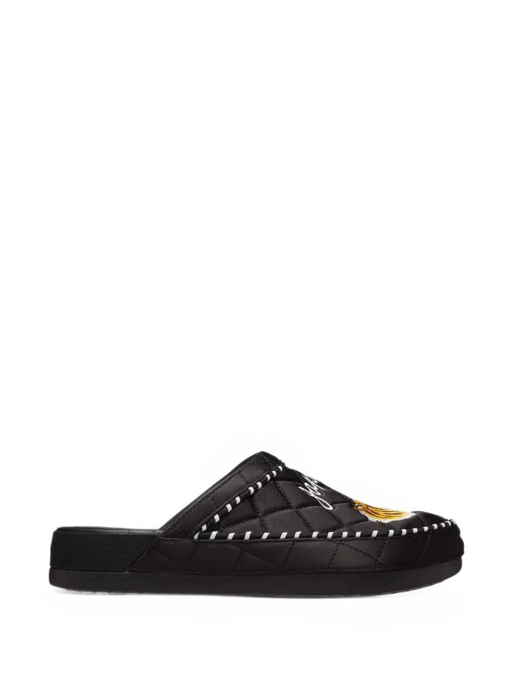 Crocs Dylan quilted embroidered slippers - Nero