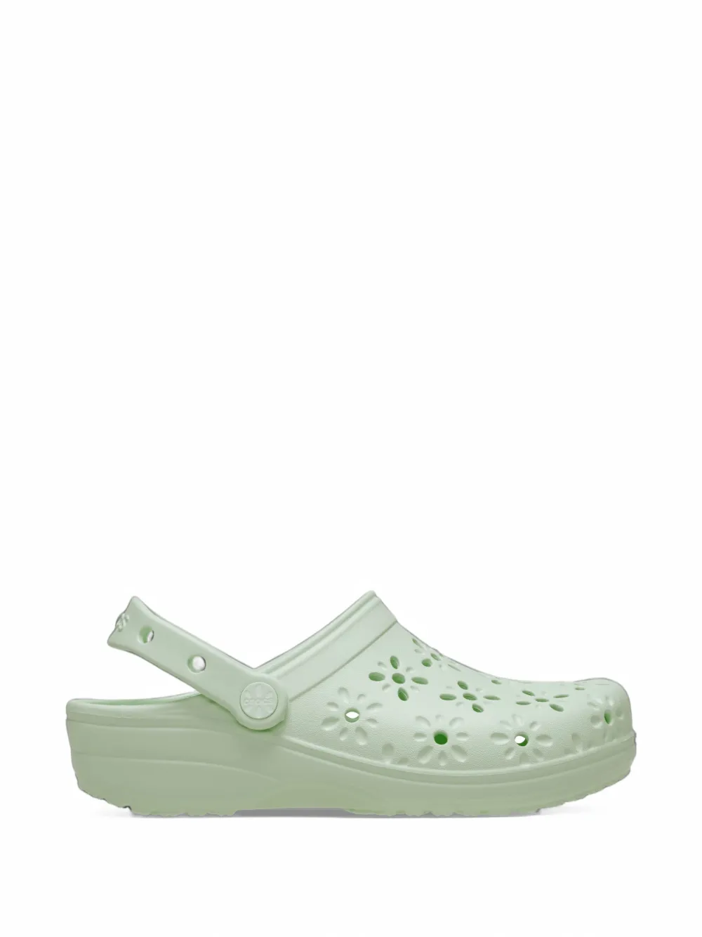 Crocs floral cut-out Classic Clog mules - Verde