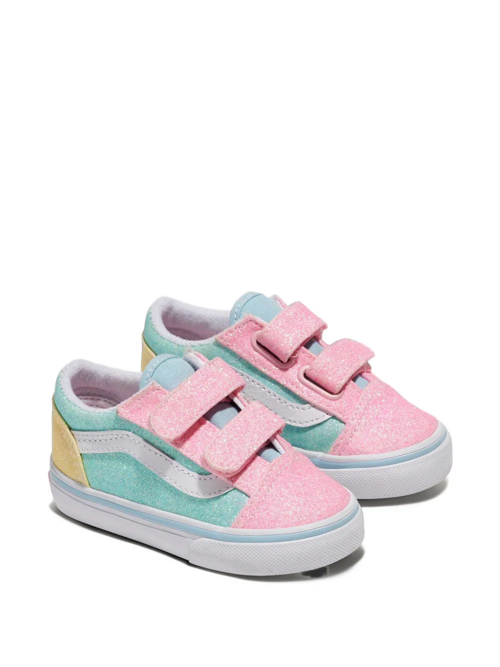 Vans Kids Old Skool V glitter sneakers - Rosa