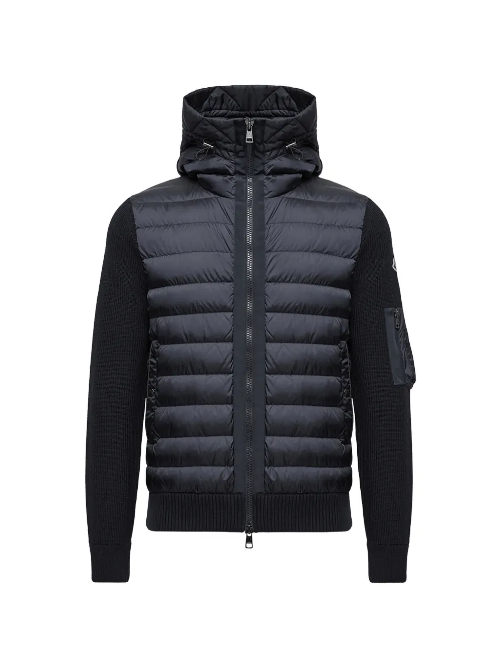 Moncler padded hooded cardigan Blauw