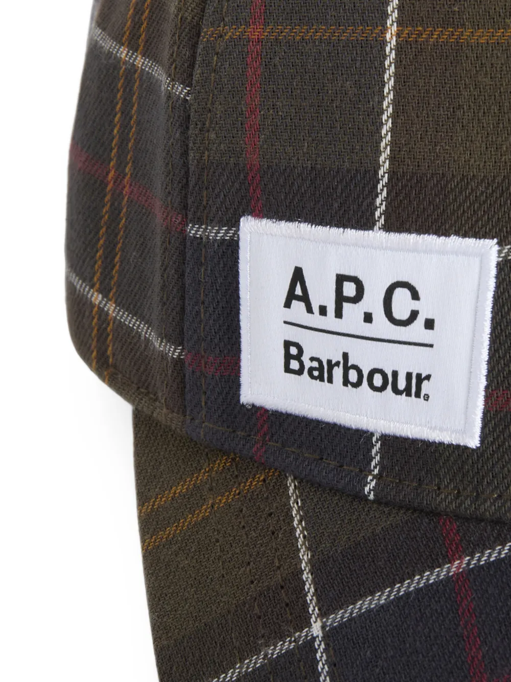 Barbour Pet met tartan-print Groen