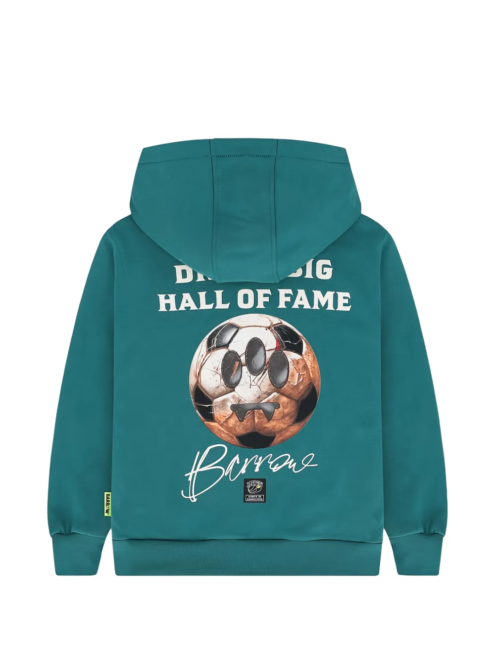 Barrow kids graphic-print cotton hoodie Groen