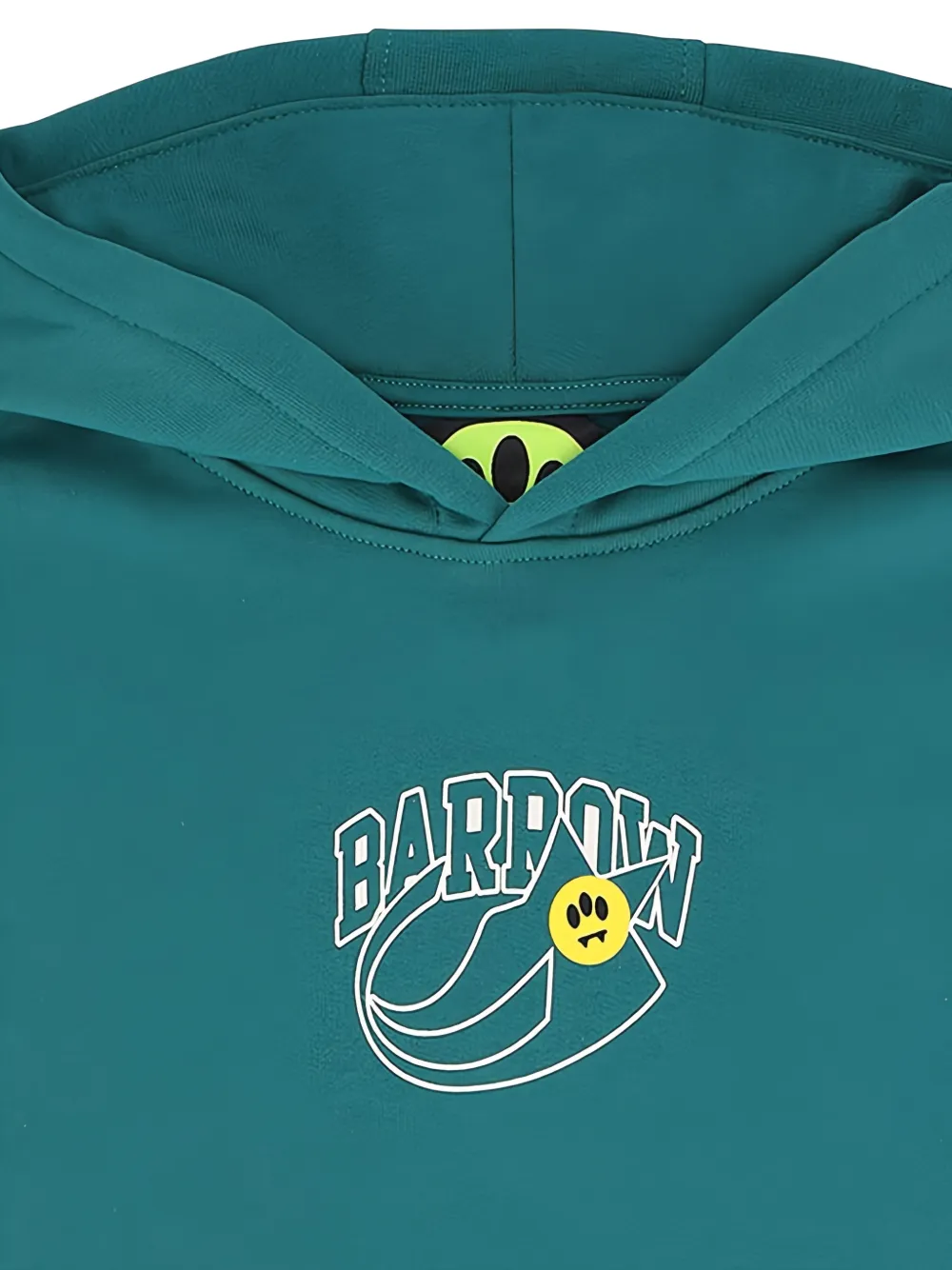 Barrow kids graphic-print cotton hoodie Groen