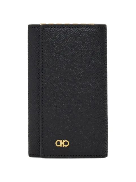 Ferragamo Gancini grained-leather key case 