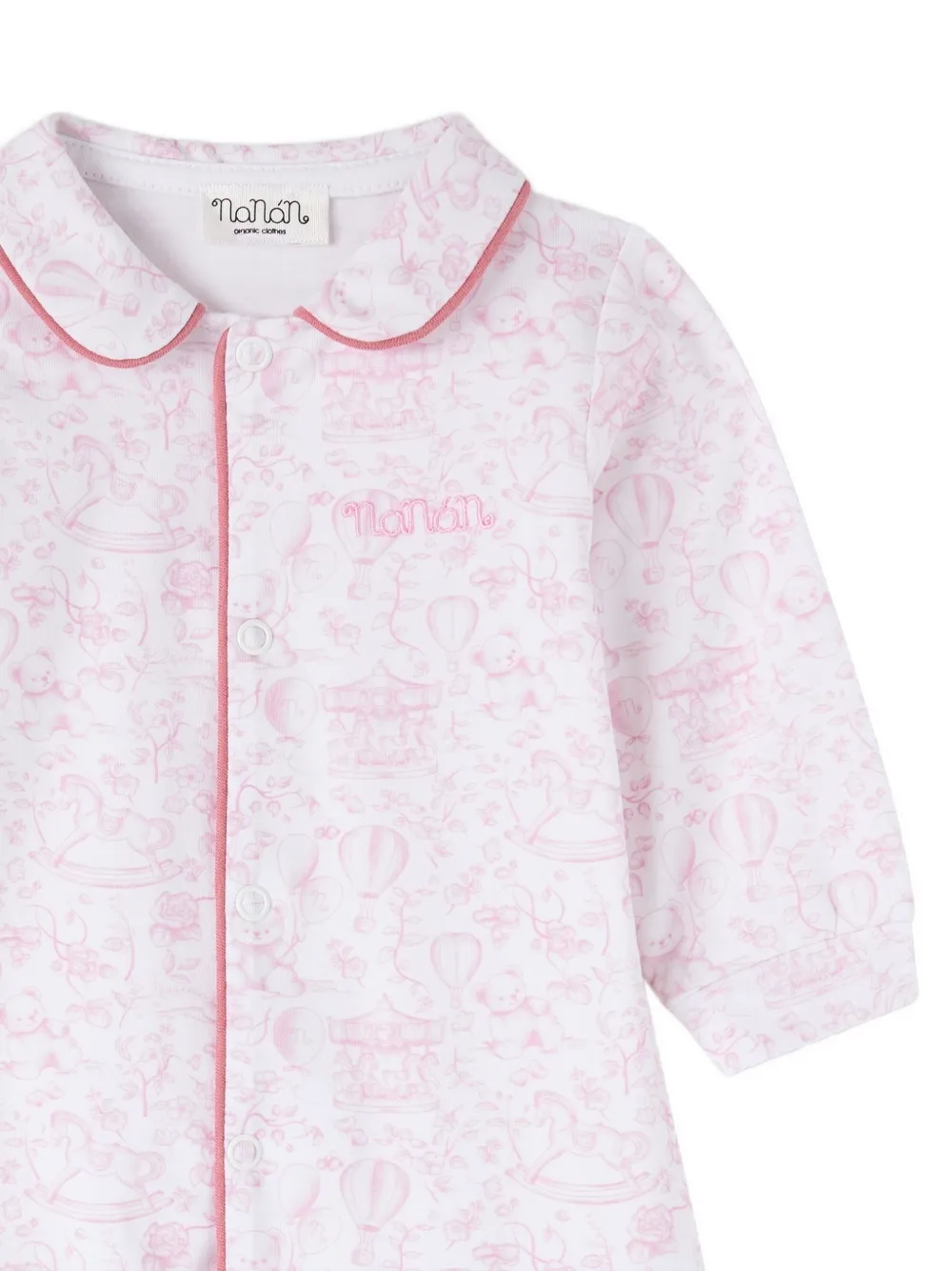 NANAN graphic-print Peter Pan collar pajamas Wit