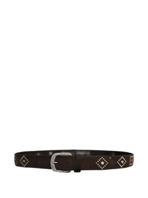 ALBERTO LUTI studded leather belt