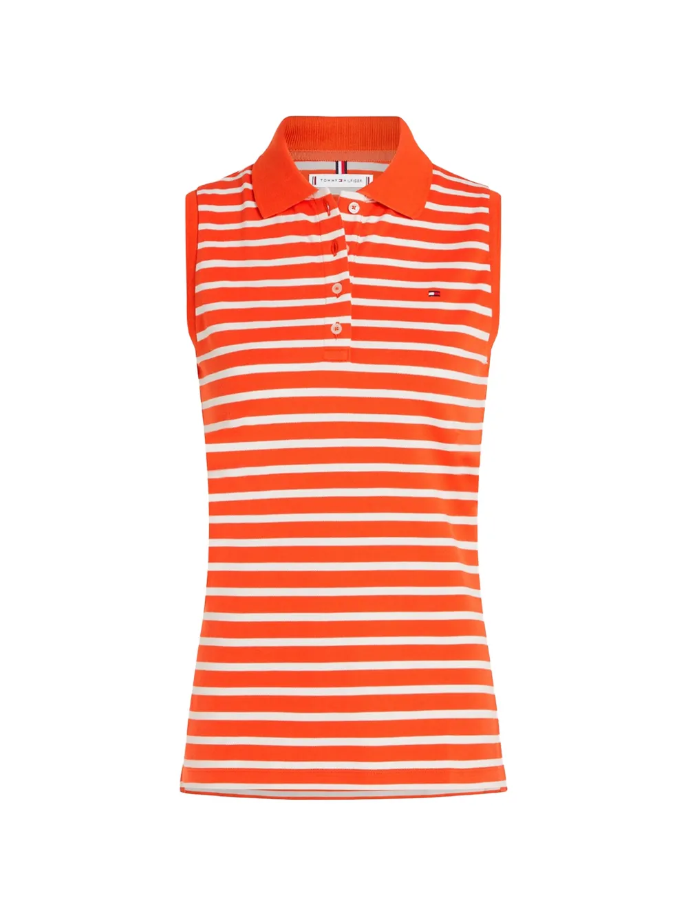 Tommy Hilfiger 1985 striped sleeveless polo shirt Oranje