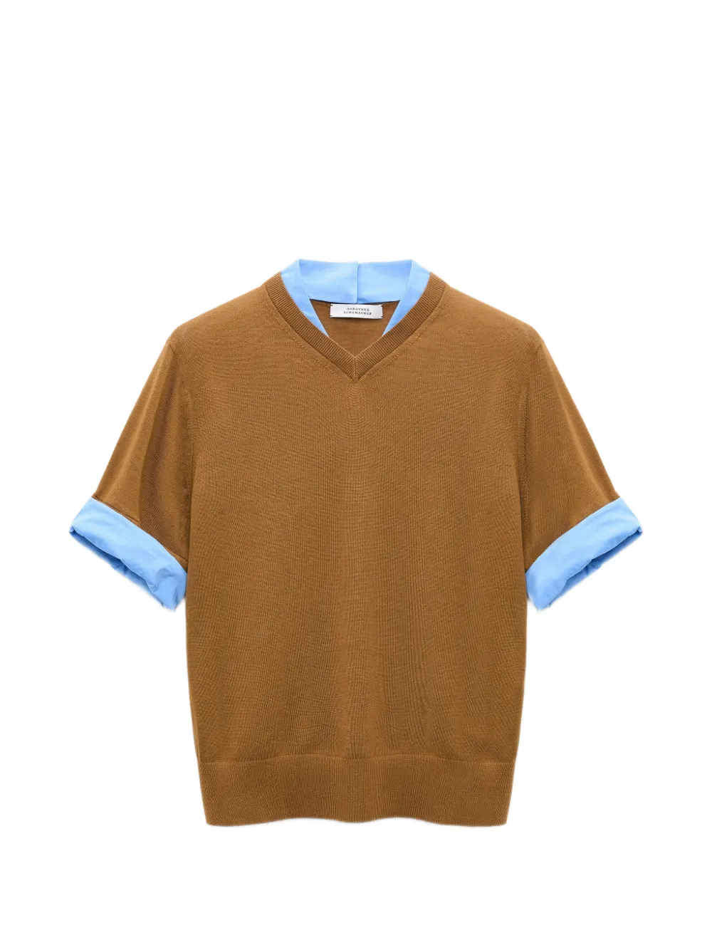 Dorothee Schumacher V-neck layered-effect sweater - Braun