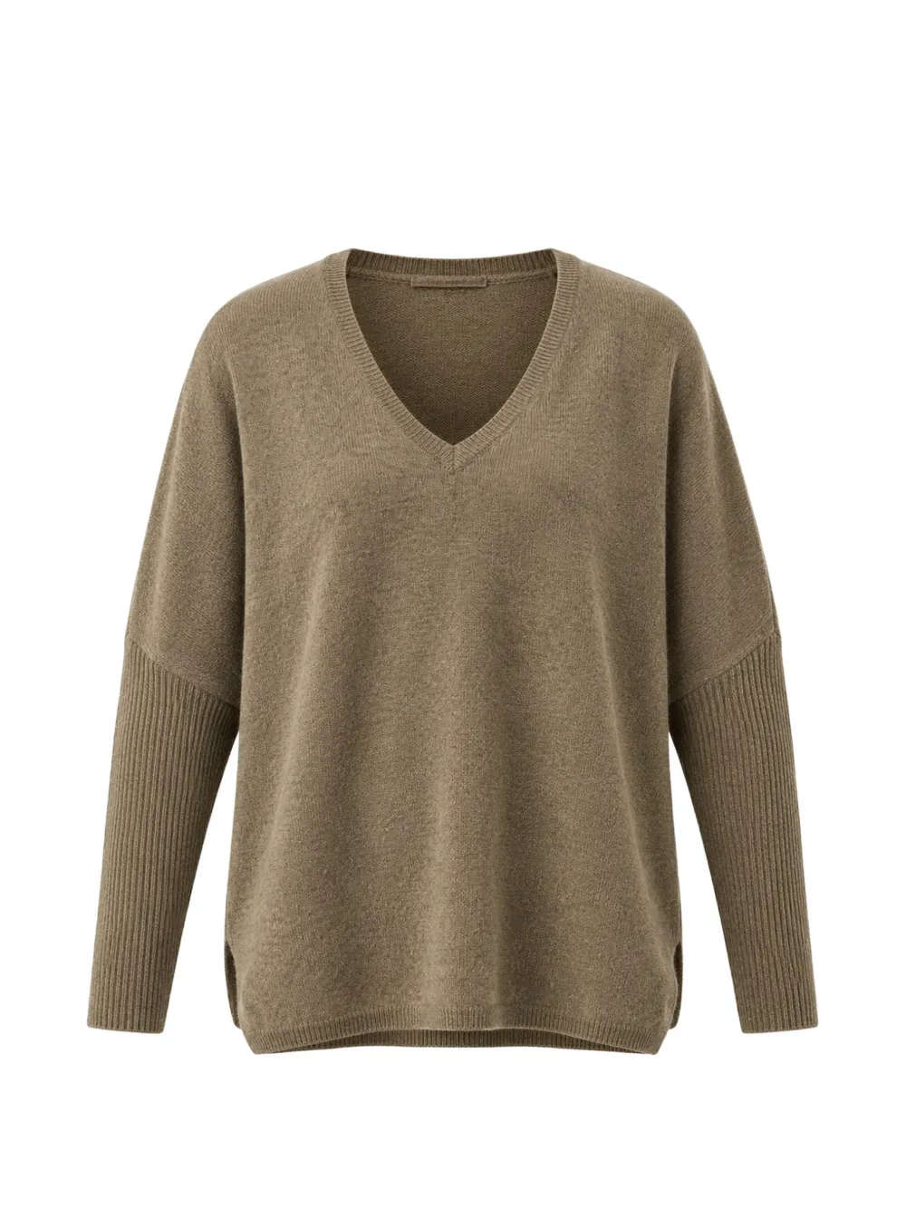 Not Shy ribbed-knit cashmere sweater - Grün