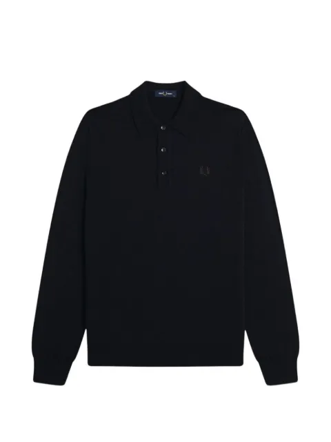 Fred Perry logo-embroidered polo sweater