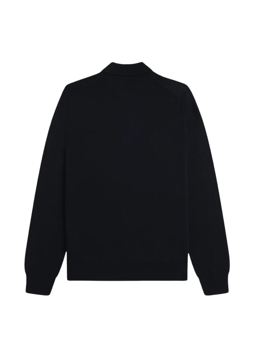 Fred Perry logo-embroidered polo sweater Blauw