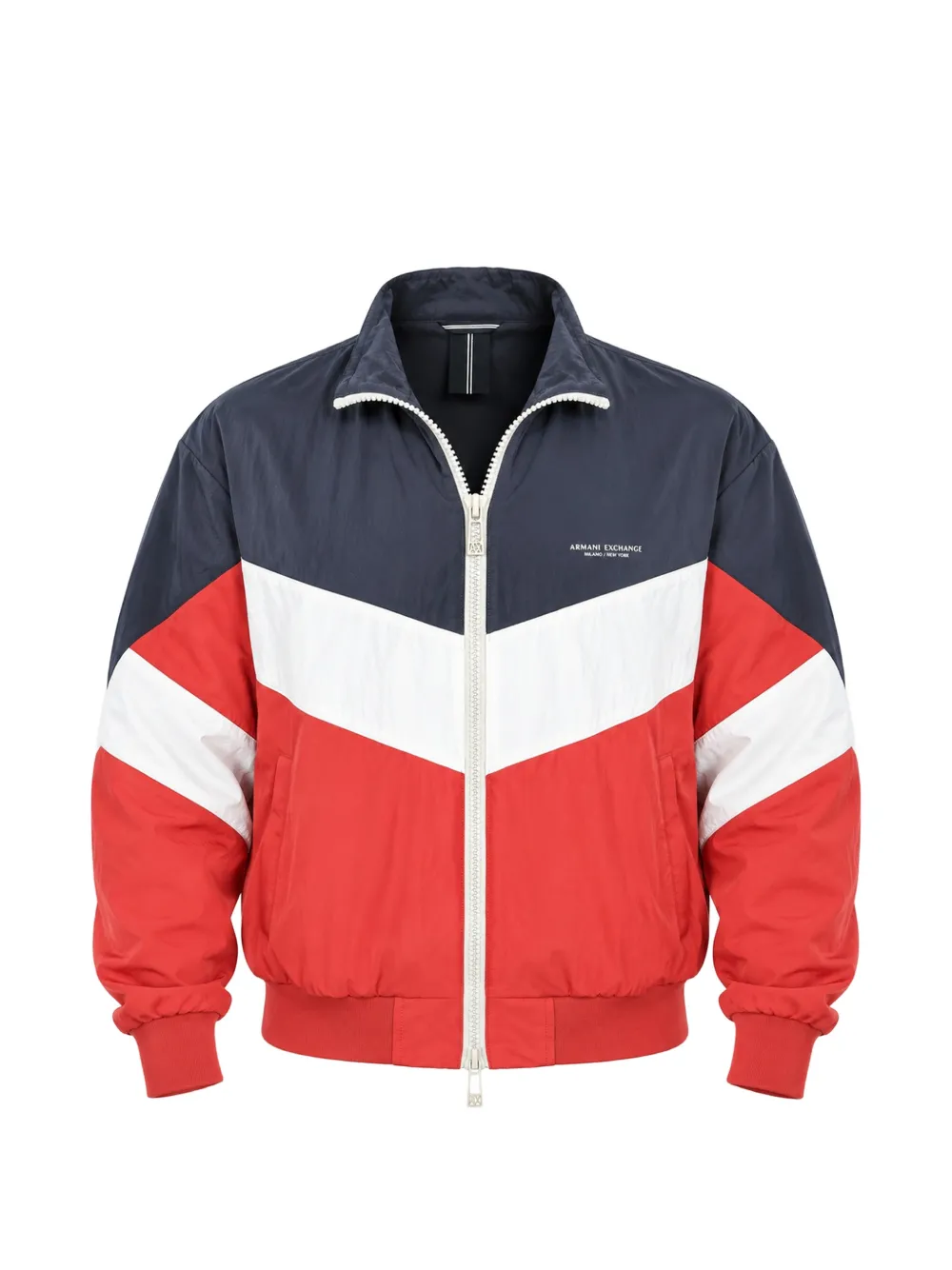Armani Exchange colour-block blouson jacket - Rosso