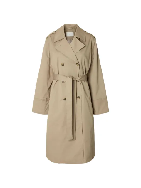 SELECTED double-breasted belted trench coat
