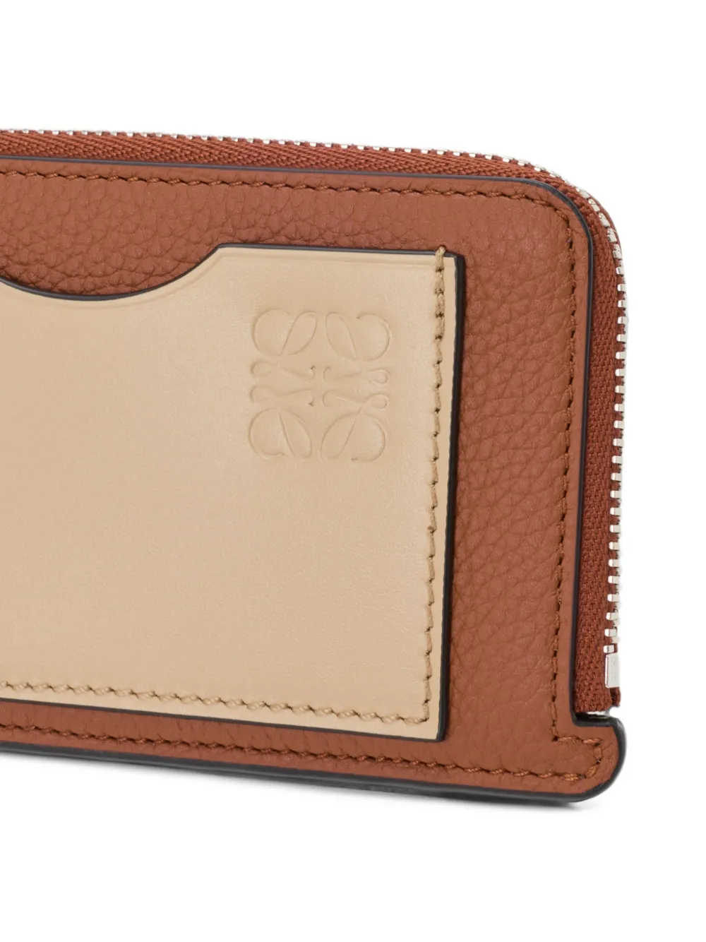 LOEWE coin cardholder in soft grained calfskin Bruin