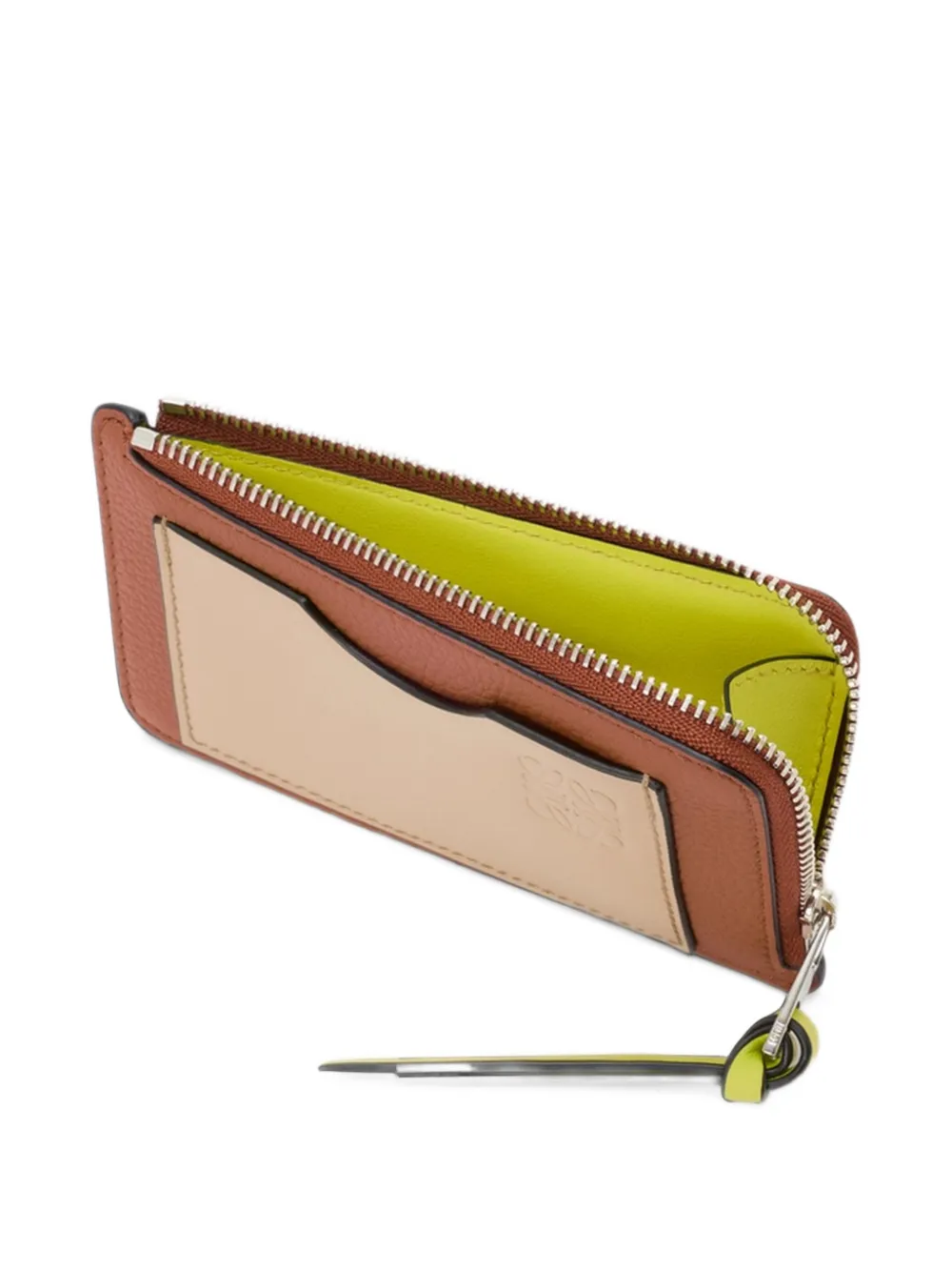 LOEWE coin cardholder in soft grained calfskin Bruin