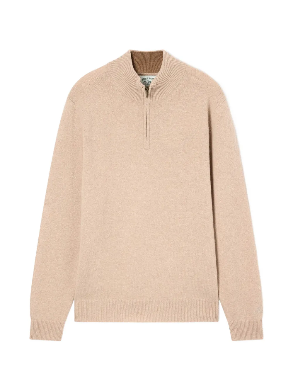 MC2 Saint Barth Jermyn half-zip sweater Beige