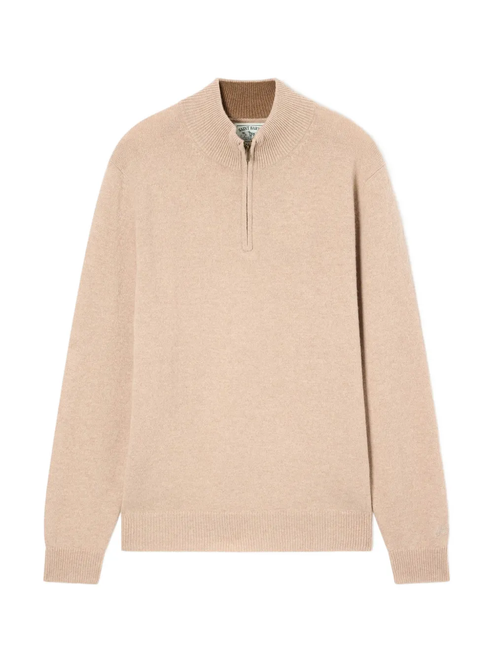 MC2 Saint Barth Jermyn half-zip sweater Beige