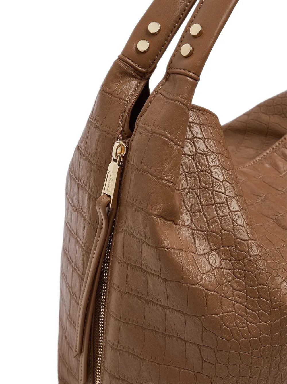 LIU JO large crocodile-effect tote bag Bruin