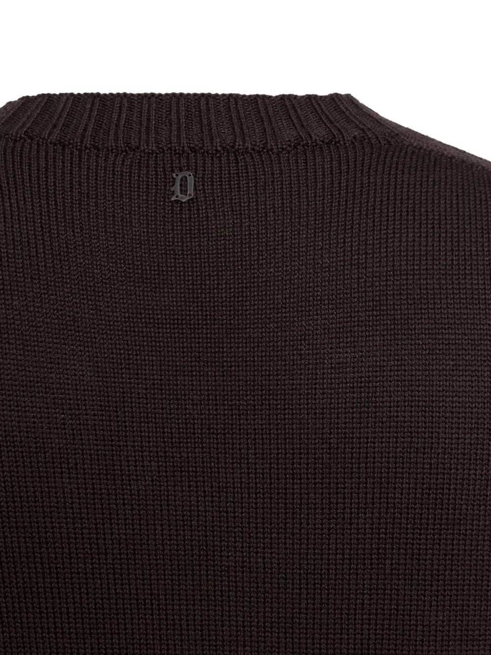 DONDUP Trui met geribbelde afwerking Bruin