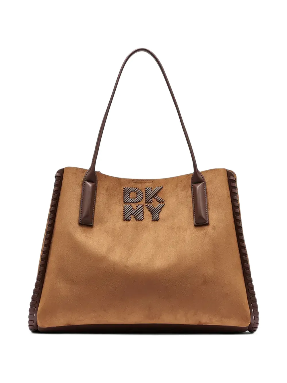 DKNY Josie whipstitch shoulder bag in Brown