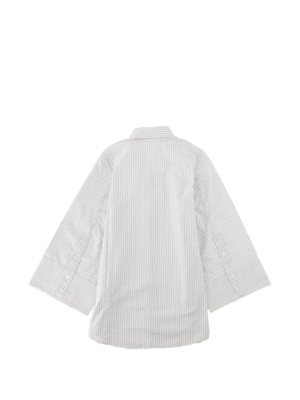 MM6 Maison Margiela Kids striped wide-sleeve dress Wit