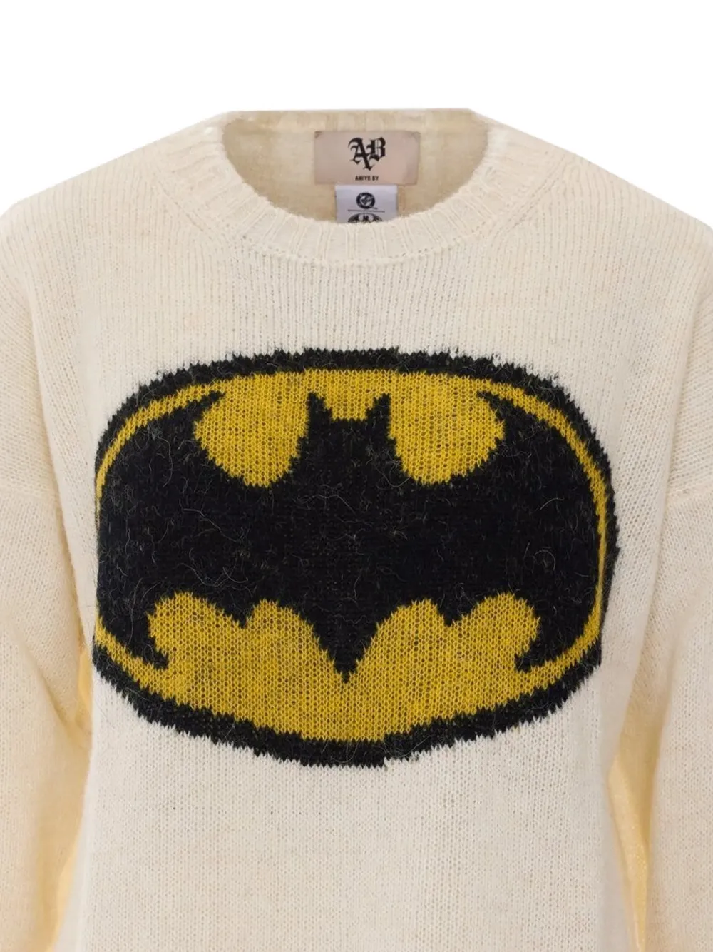 Aniye By Gerafelde trui met Batman-intarsia Beige