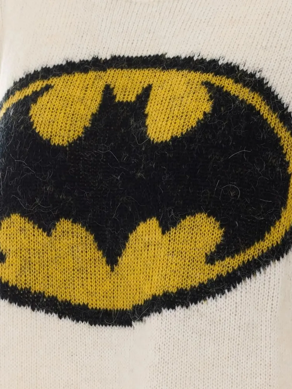 Aniye By Gerafelde trui met Batman-intarsia Beige