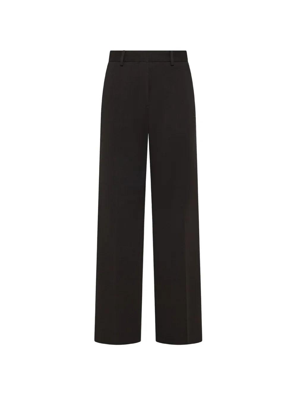 Sun68 logo-embroidered wide-leg trousers Zwart