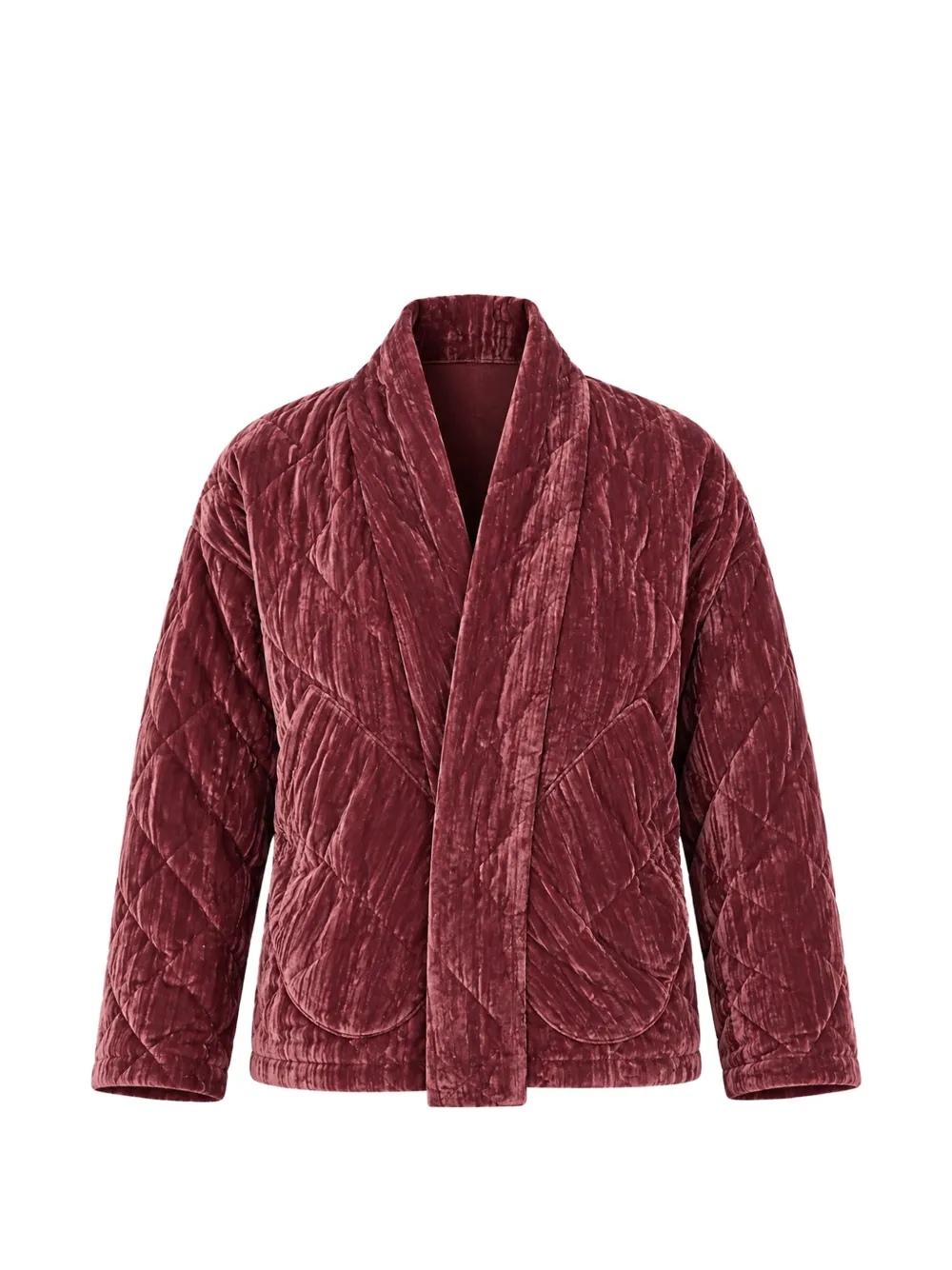Marella quilted velvet jacket - Rot