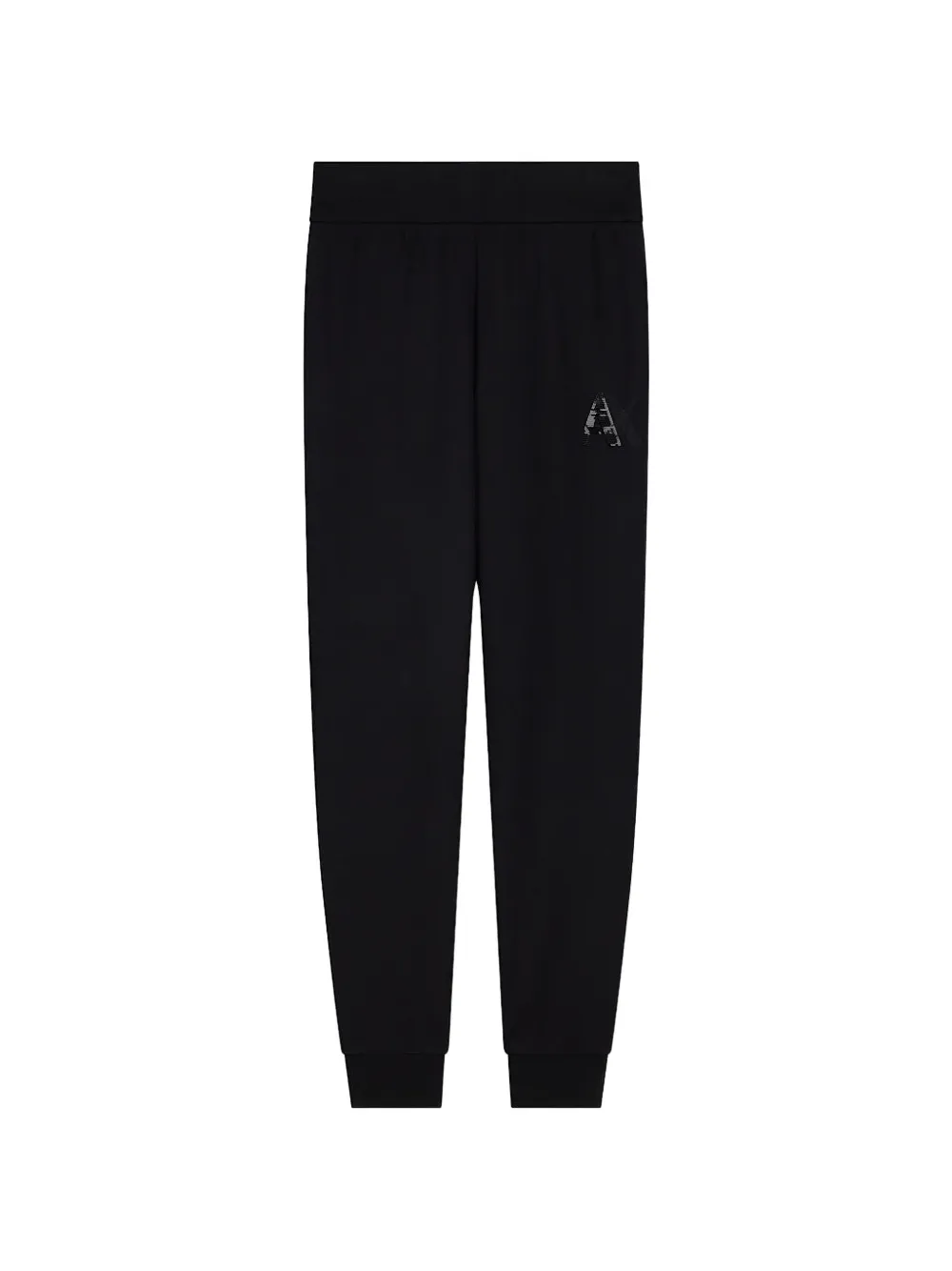 Armani Exchange sequin-logo track pants - Schwarz