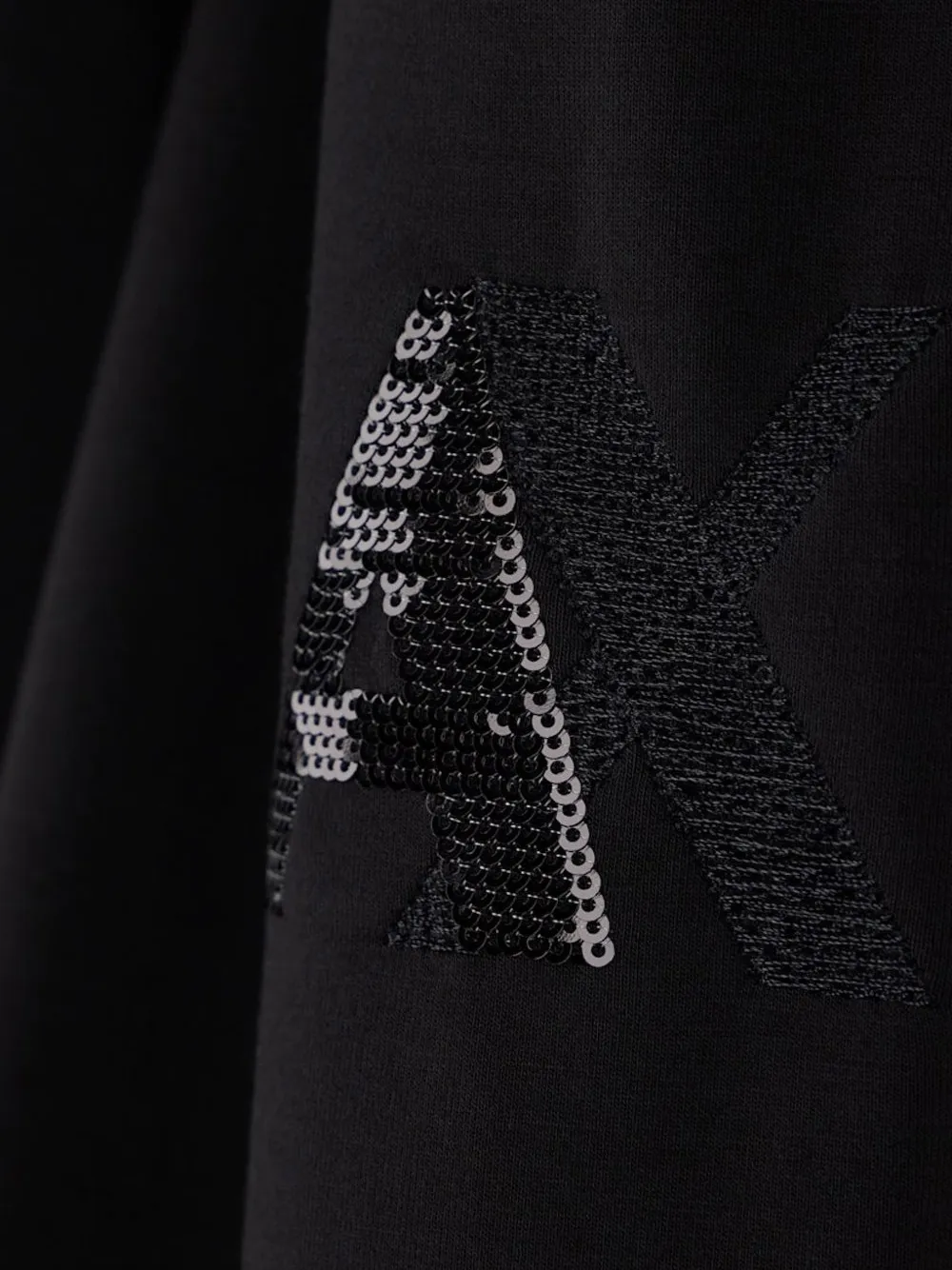 Armani Exchange sequin-logo track pants Zwart