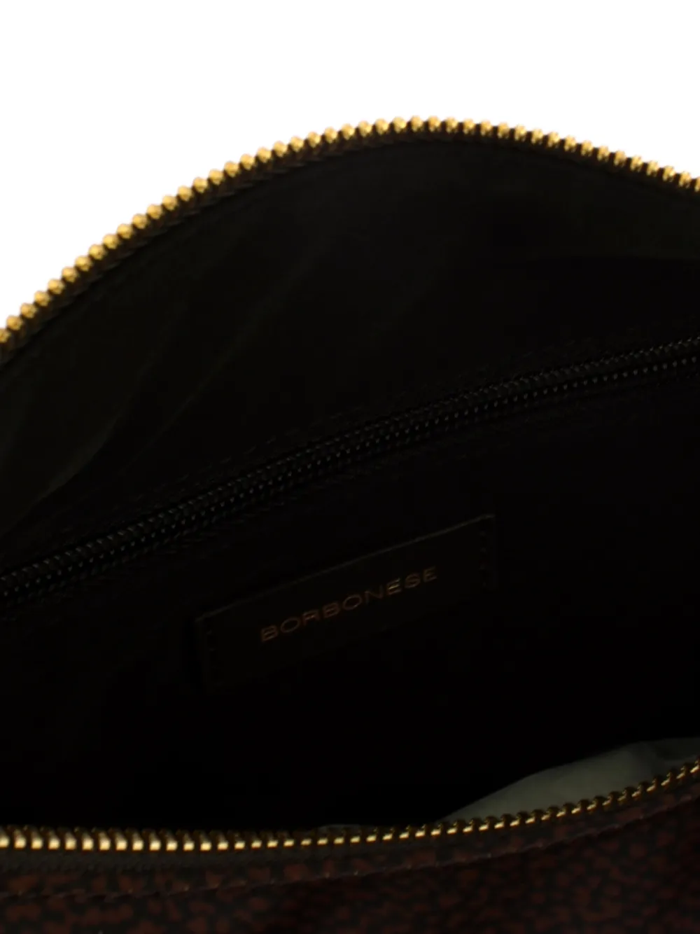 Borbonese Opium-print panelled tote bag Bruin