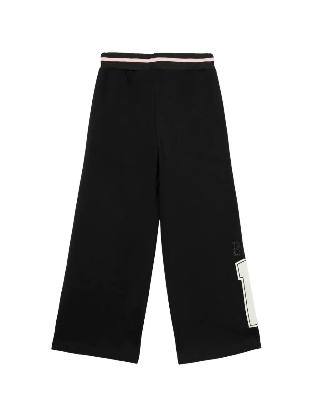 Barrow kids logo-print wide-leg track pants Zwart