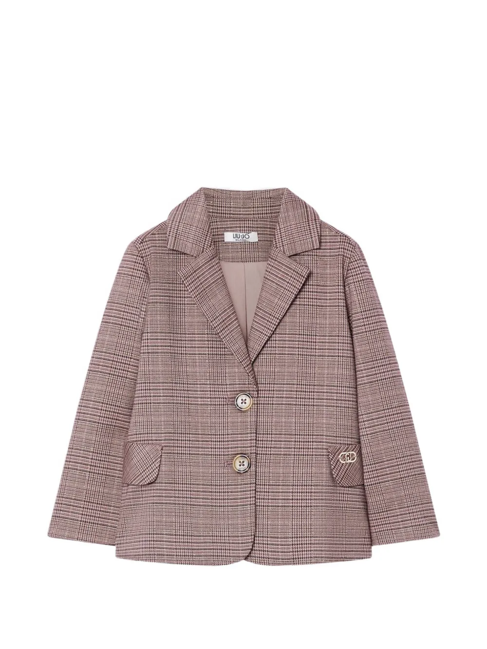 Liu Jo Kids Prince of Wales check blazer Bruin