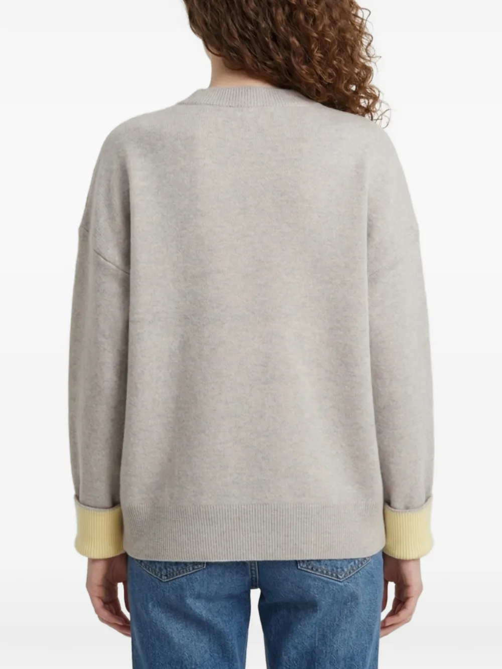The Frankie Shop Hana wool sweater light grey Grijs