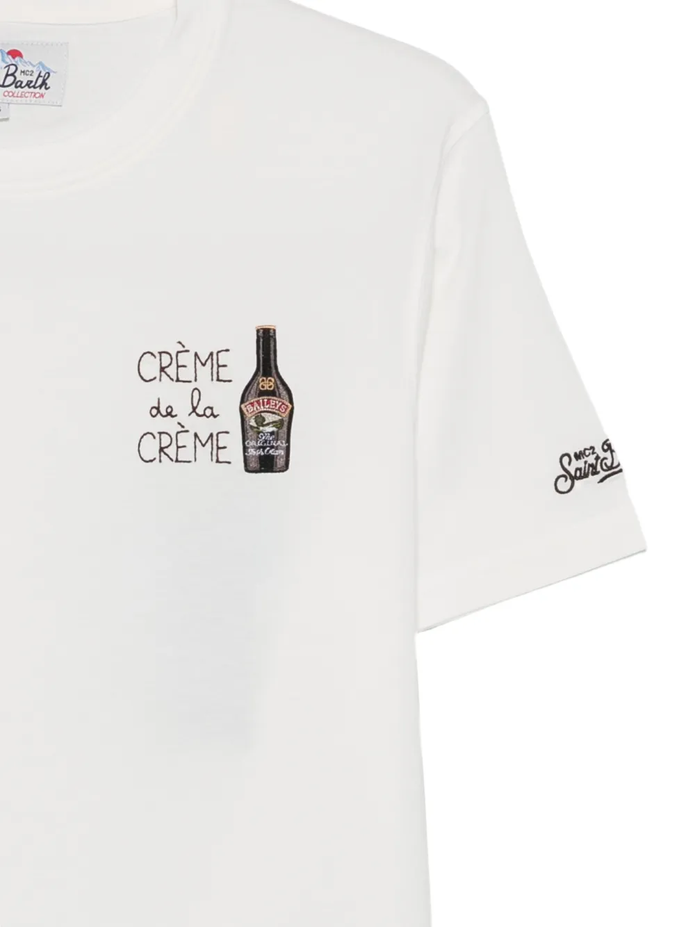 MC2 Saint Barth T-shirt met geborduurd logo Wit