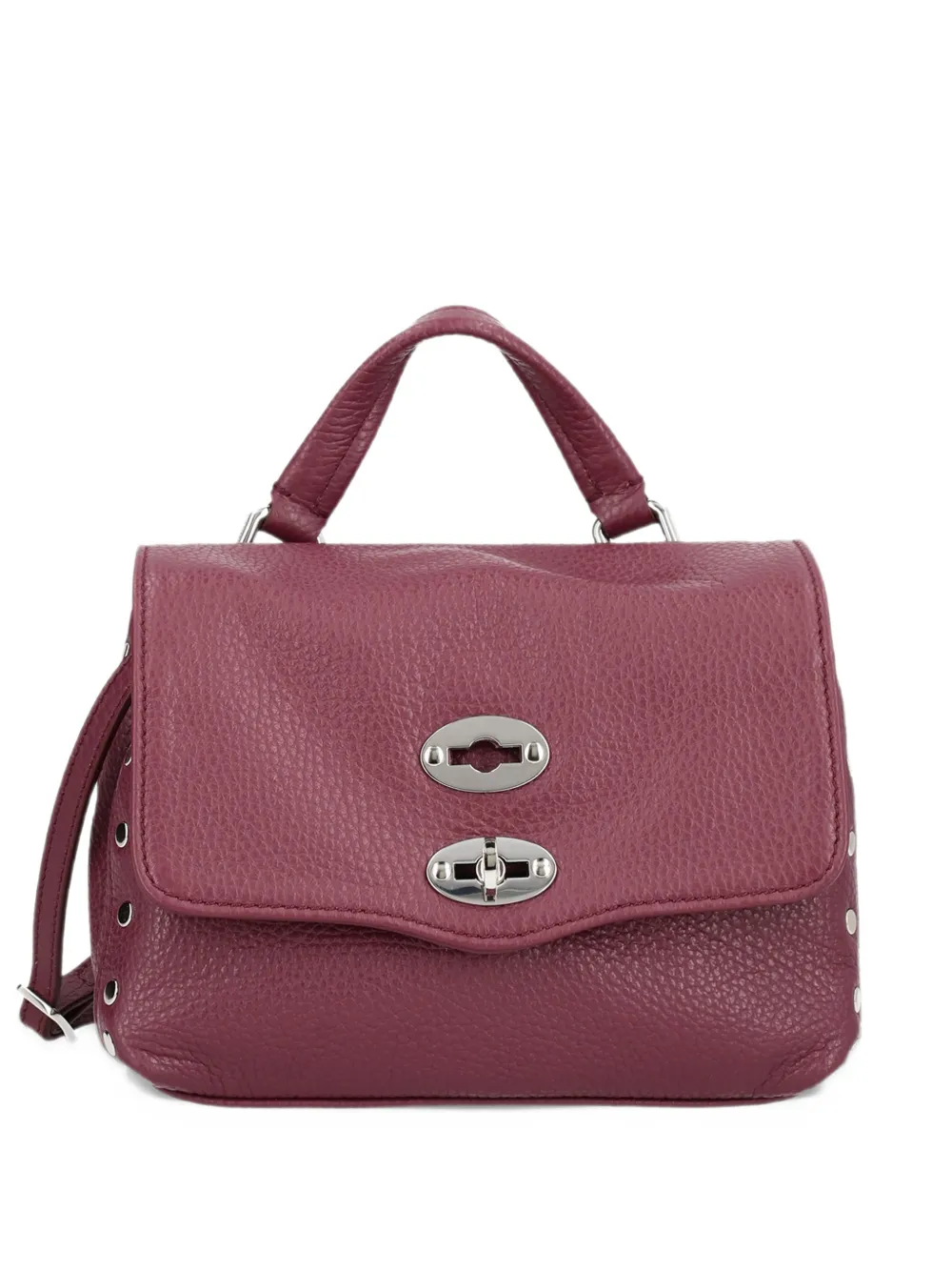 Zanellato Postina pebbled leather satchel bag - Viola
