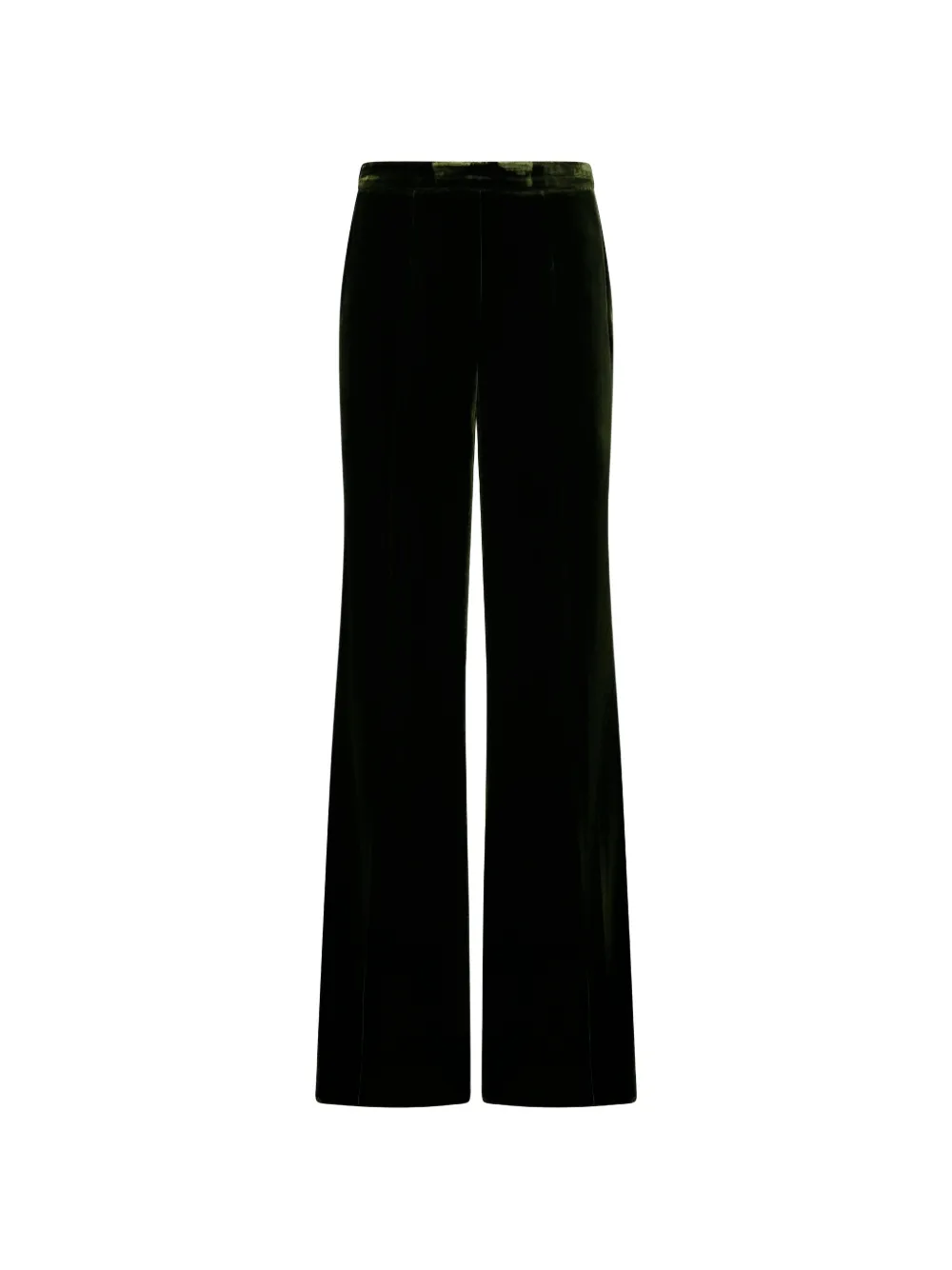 Forte velvet wide-leg trousers Groen
