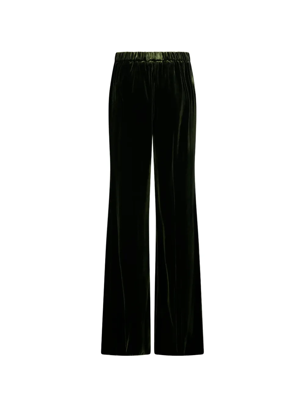 Forte velvet wide-leg trousers Groen