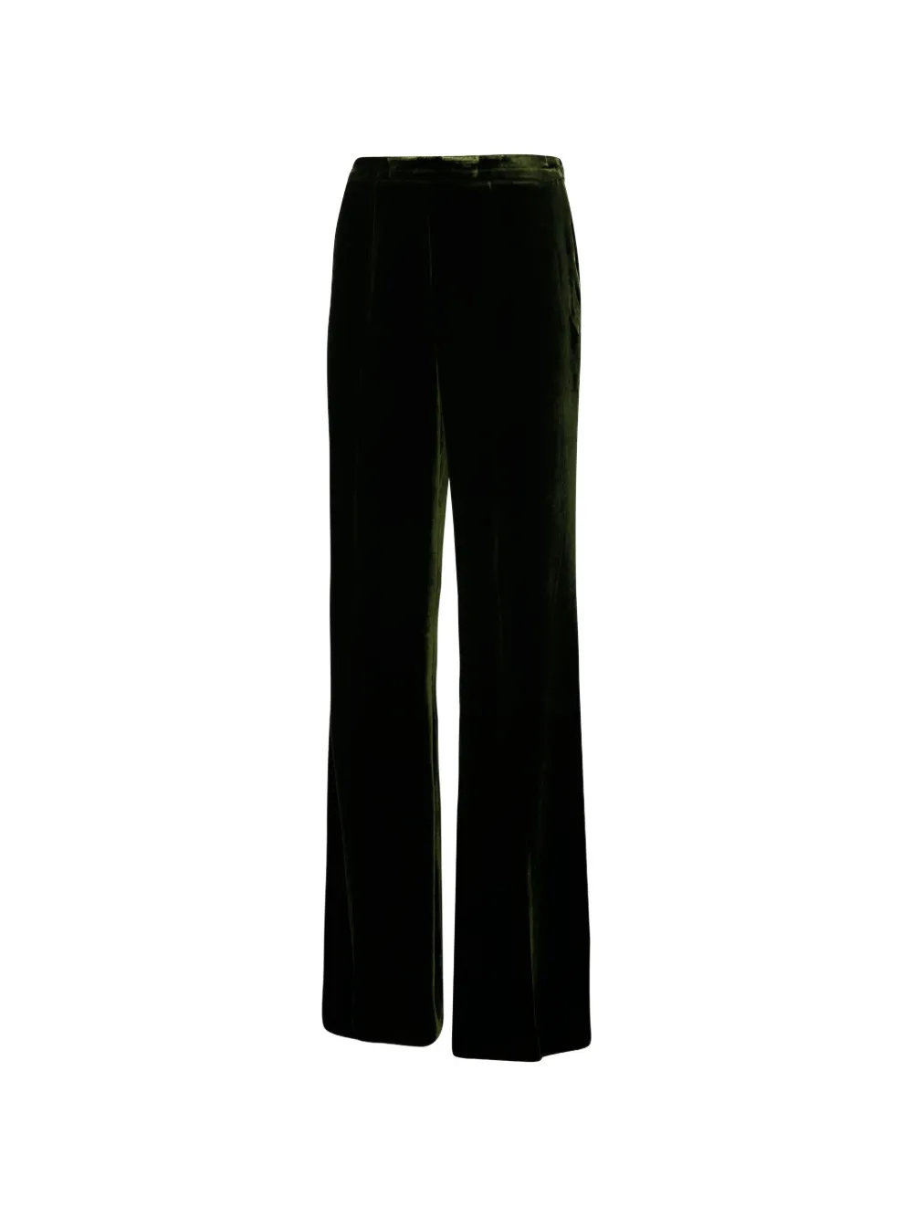 Forte velvet wide-leg trousers Groen