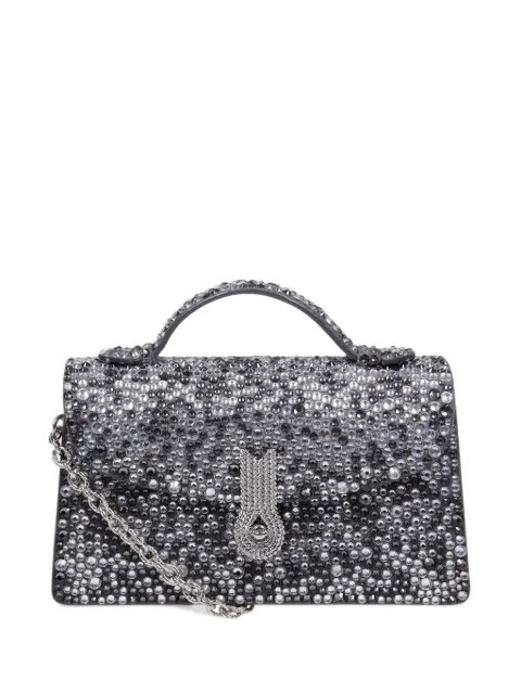 amato daniele Mini crystal-embellished leather tote bag