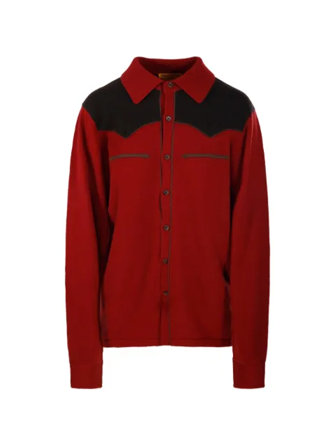 Guest In Residence Western-style panelled cardigan